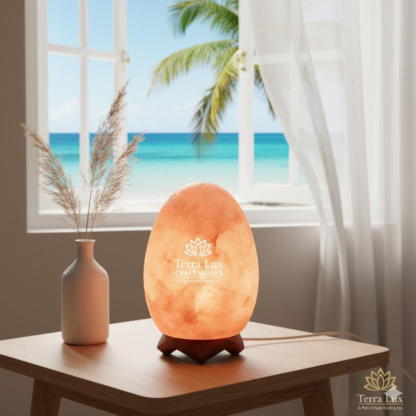 Egg Himalayan Salt Lamp - Air Purifier- Home Decor - Handcrafted Egg Shape - Gift