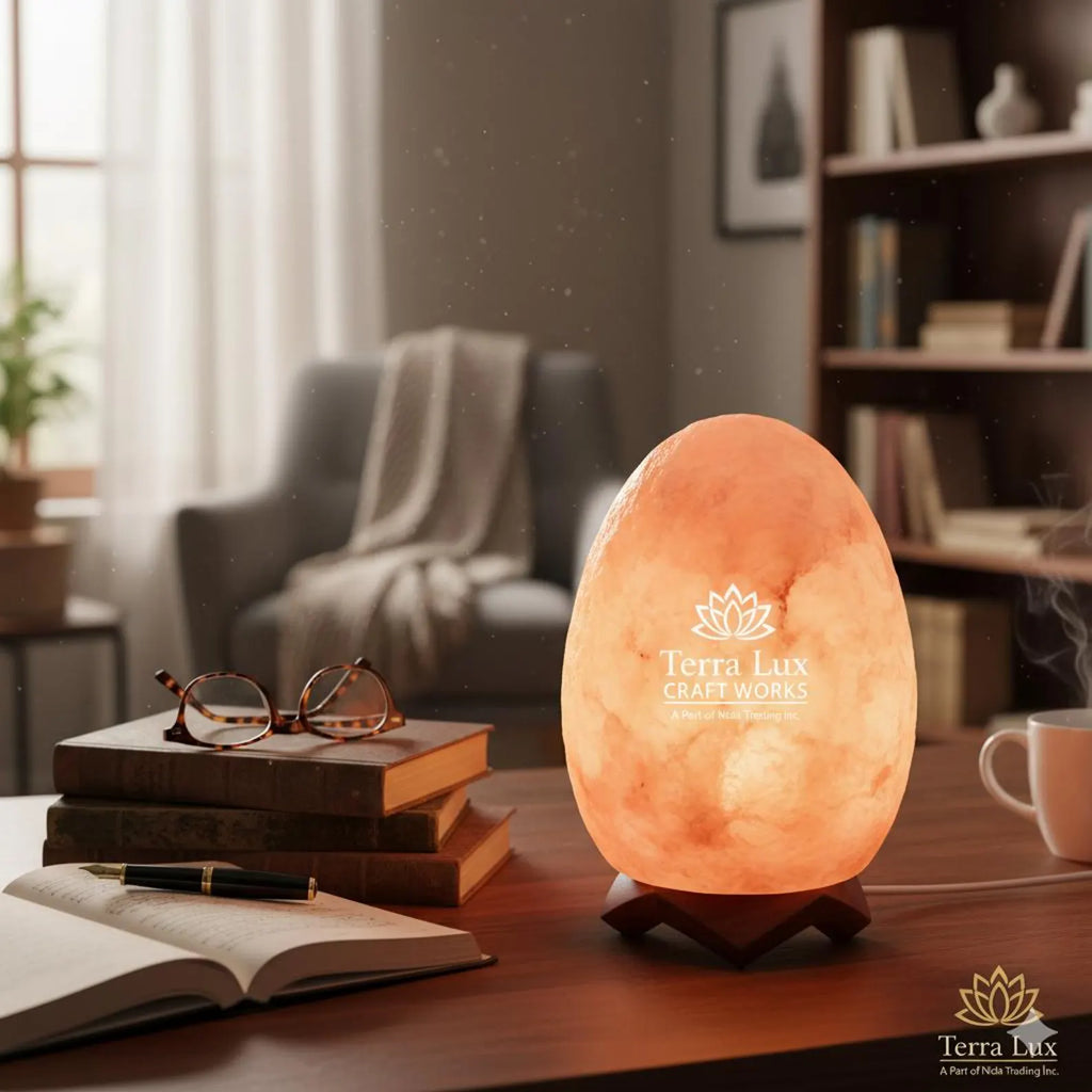 Egg Himalayan Salt Lamp - Air Purifier- Home Decor - Handcrafted Egg Shape - Gift