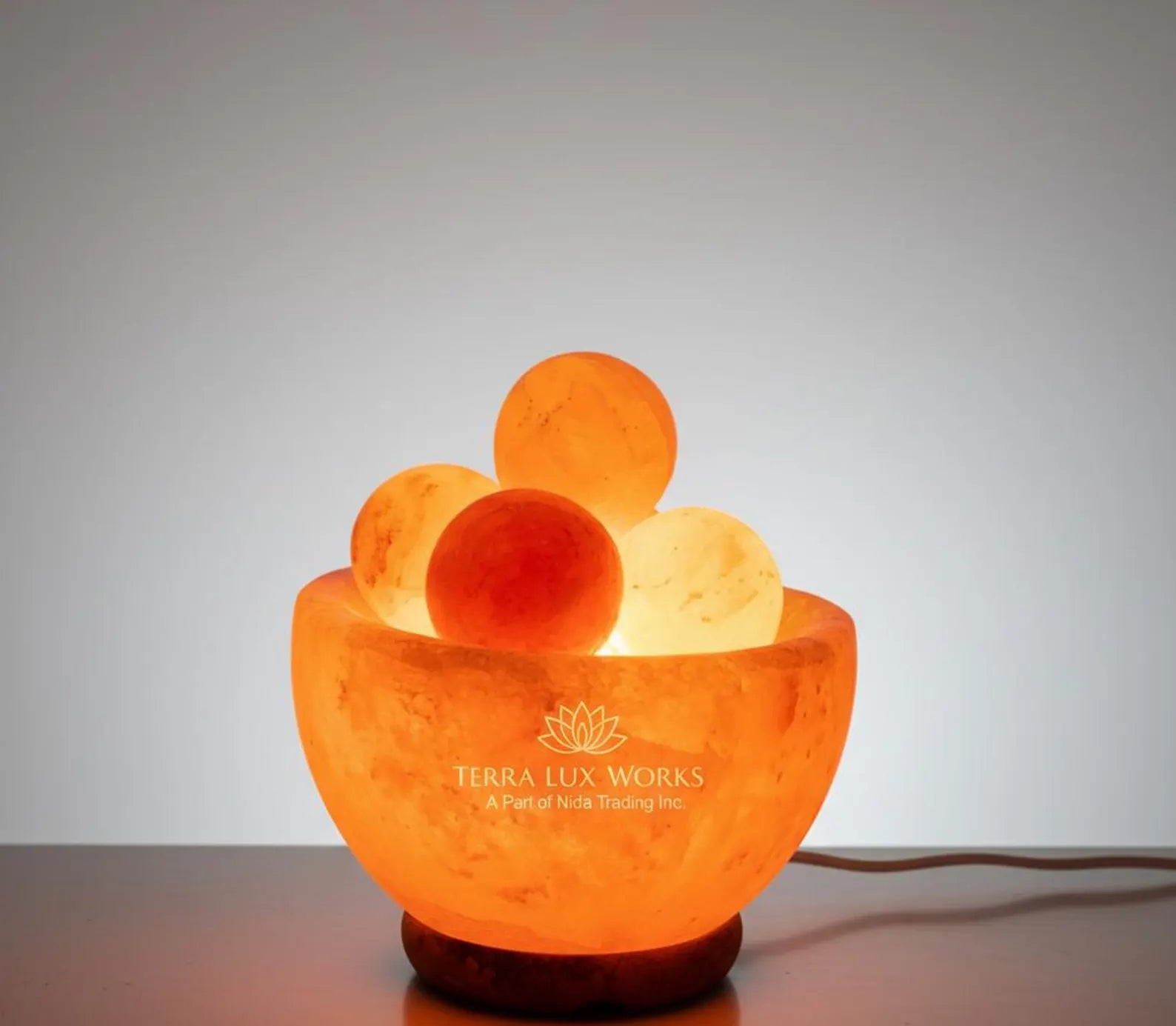 Fire Bowl Himalayan Pink Salt Lamp Fire Bowl with Balls 6 Inch, Handmade