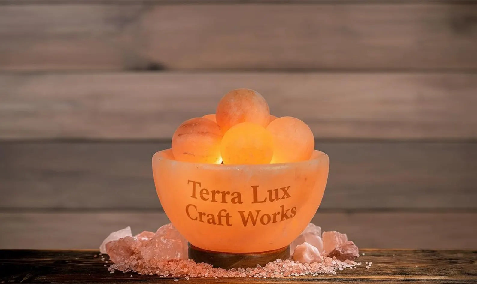 Fire Bowl Himalayan Pink Salt Lamp Fire Bowl with Balls 6 Inch, Handmade
