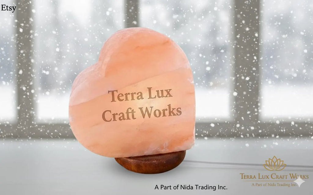 Heart Himalayan Pink Salt, Lamp, Romantic Healing Lamp, Valentine Gift, Stress Relief & Home Decor