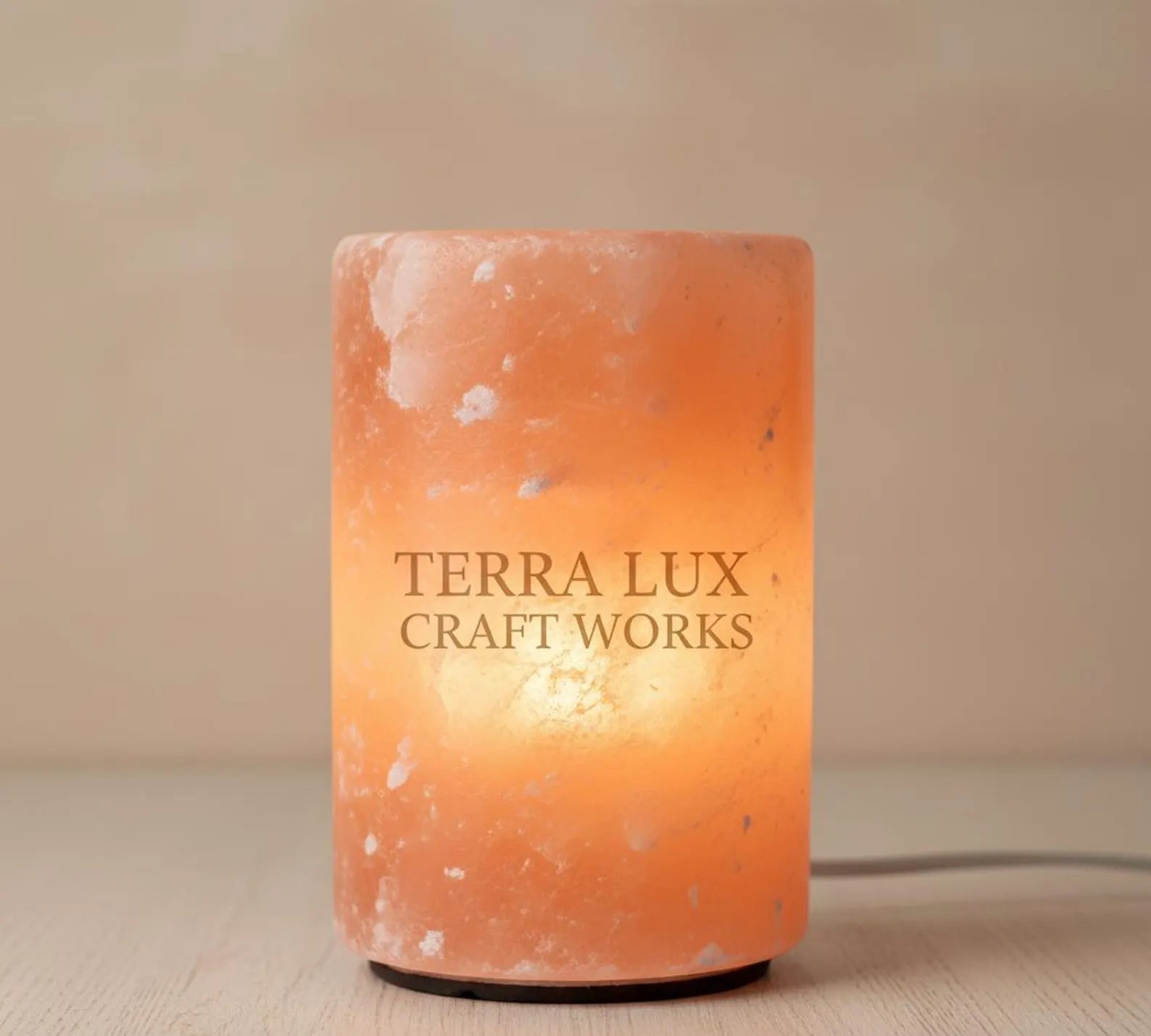Cylinder pink salt lamp 6 inch - Himalayan Lamp- Home Decor- Gift products