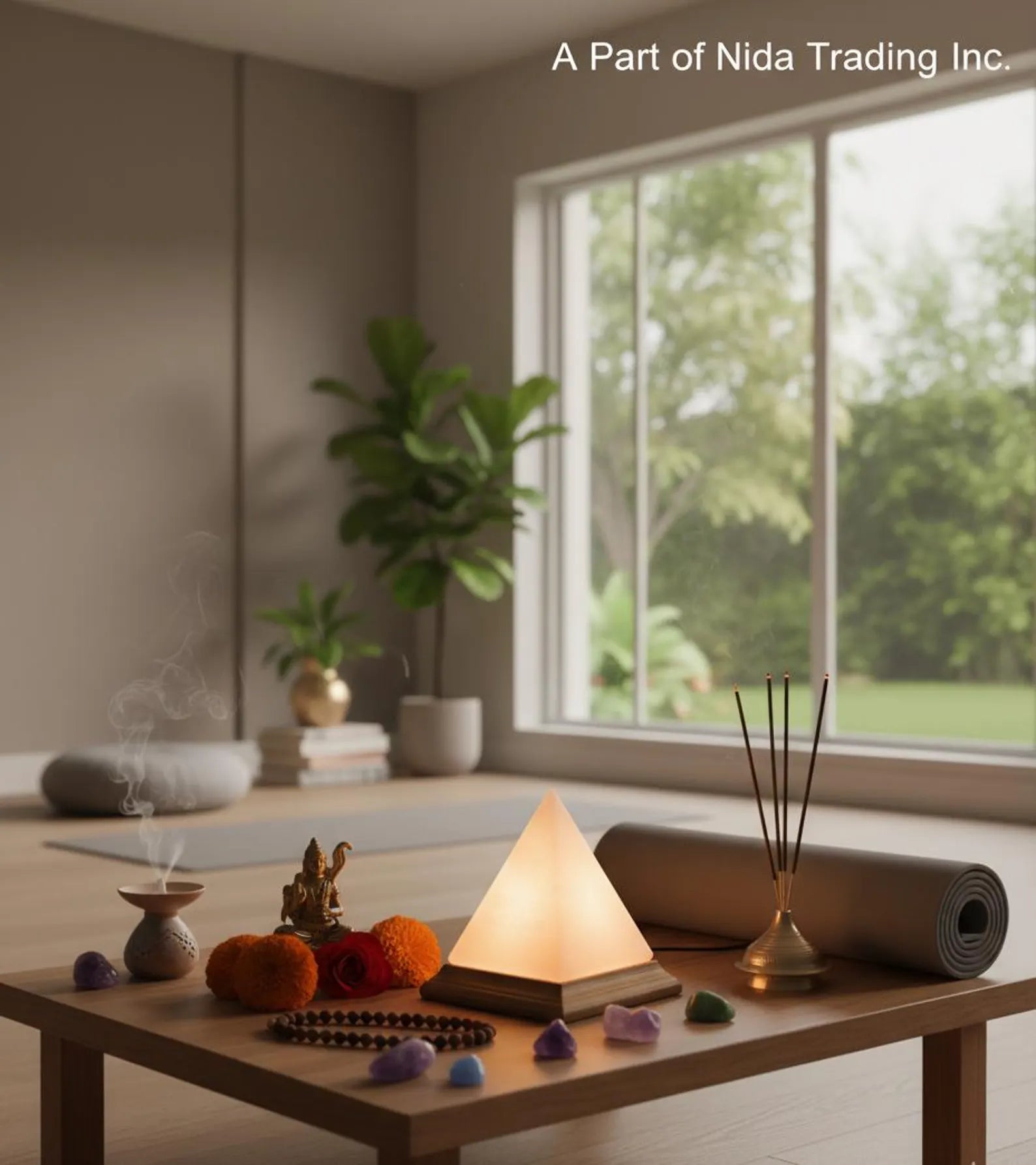 Himalayan Pink Salt Lamp Pyramid | Natural Crystal Rock Lamp | Handcrafted Wellness Decor