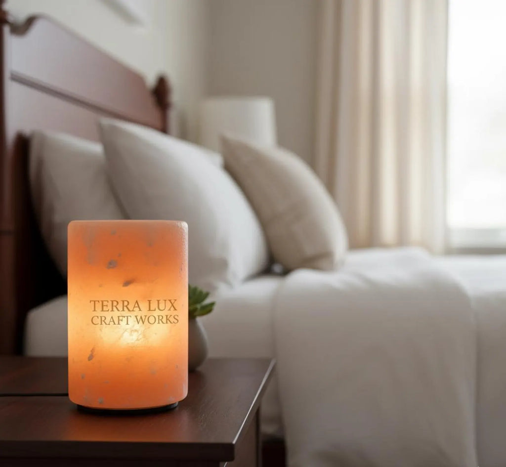 Cylinder pink salt lamp 6 inch - Himalayan Lamp- Home Decor- Gift products