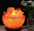 Fire Bowl with Chunks 6”, Himalayan Rock Lamp, 6” Decorative Salt Lamps
