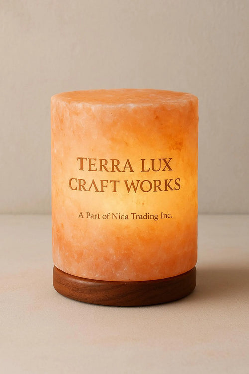 Cylinder pink salt lamp 6 inch - Himalayan Lamp- Home Decor- Gift products