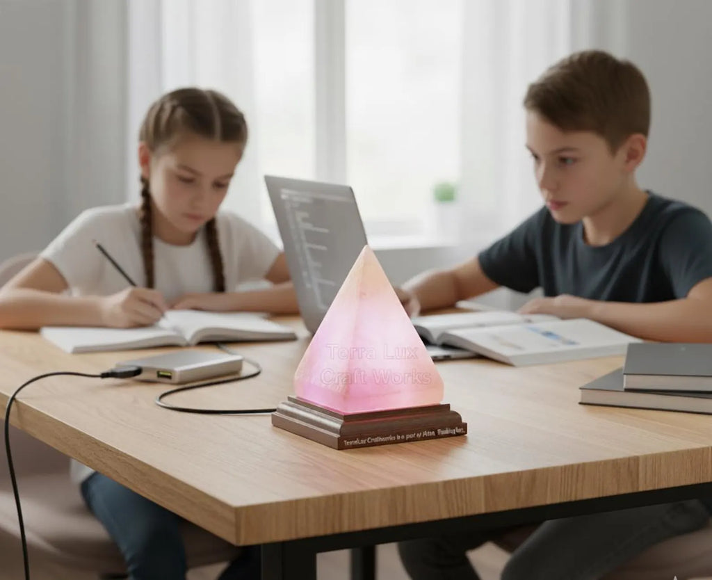 USB Pyramid Lamp,3-Inch LED Desk Light, Night Light, Home & Office Lighting, Modern Decor