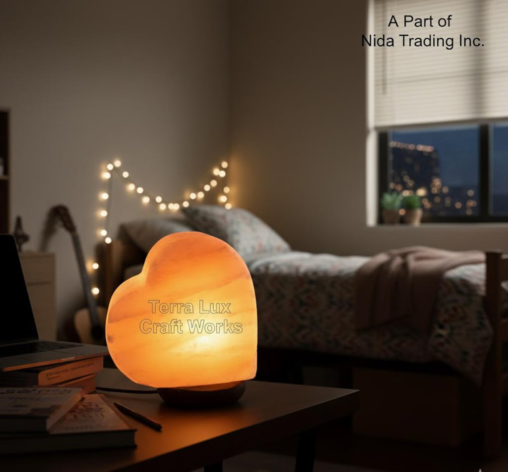 Heart Himalayan Pink Salt, Lamp, Romantic Healing Lamp, Valentine Gift, Stress Relief & Home Decor