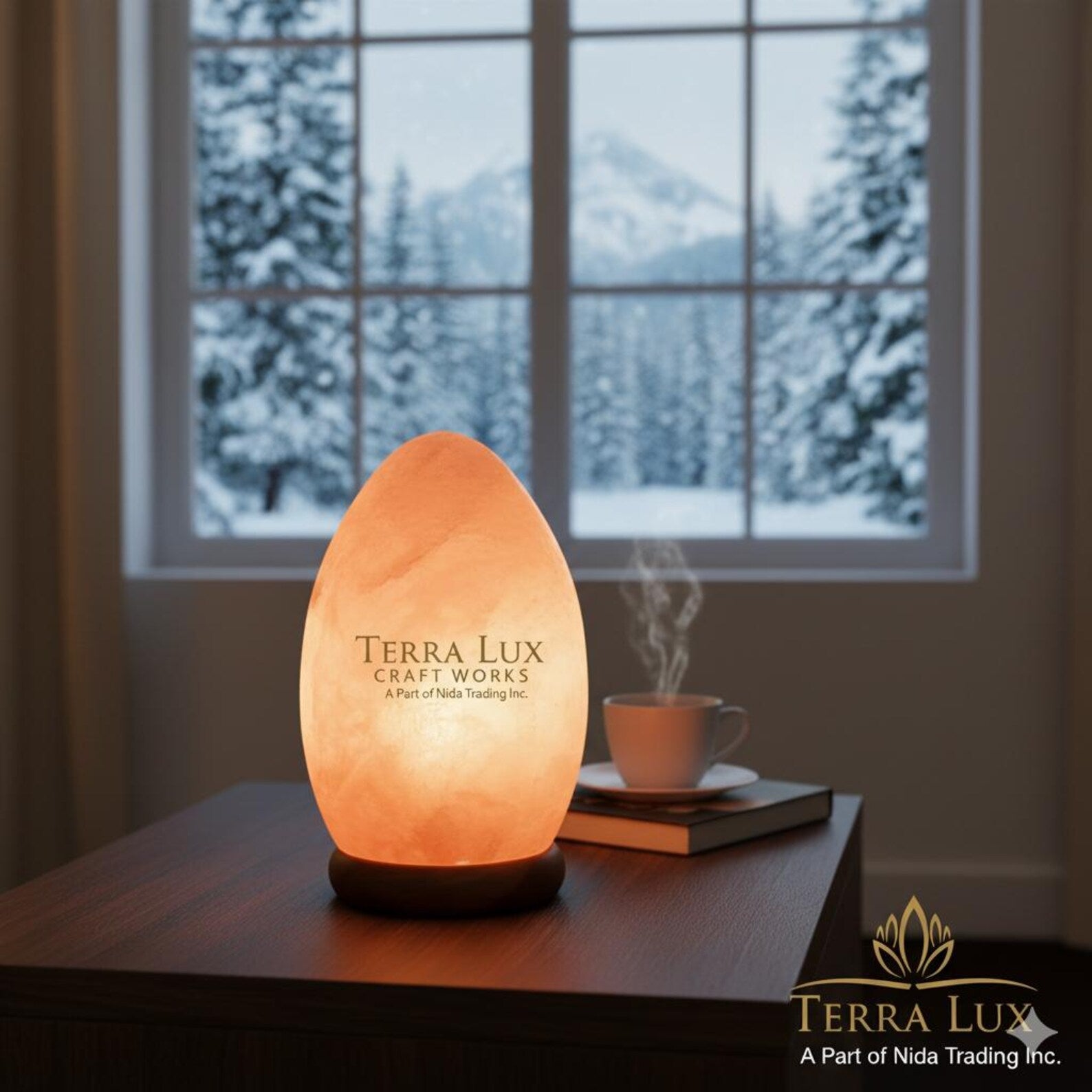 Egg Himalayan Salt Lamp - Air Purifier- Home Decor - Handcrafted Egg Shape - Gift