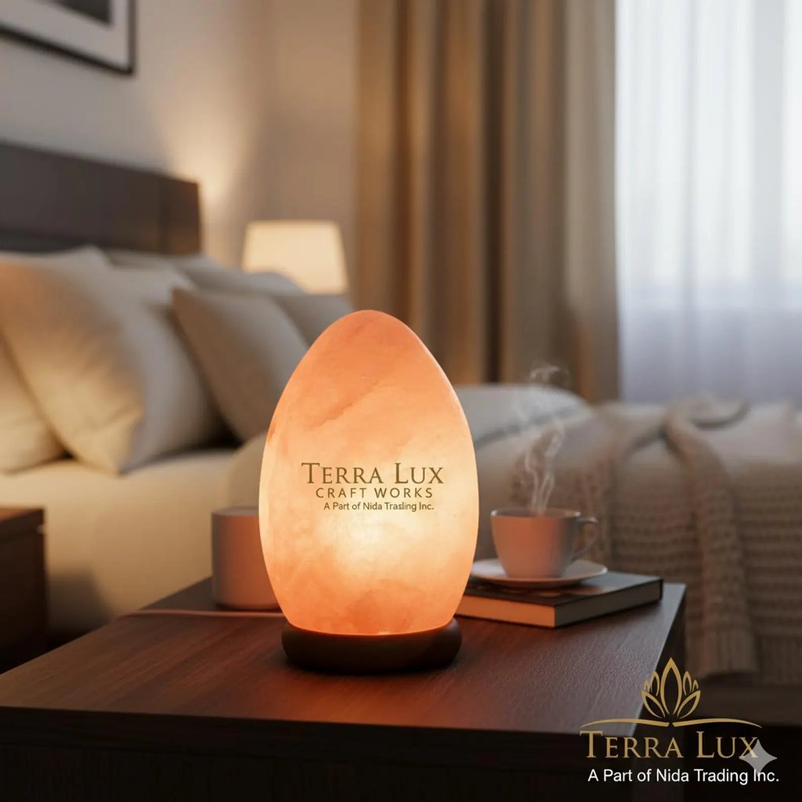 Egg Himalayan Salt Lamp - Air Purifier- Home Decor - Handcrafted Egg Shape - Gift
