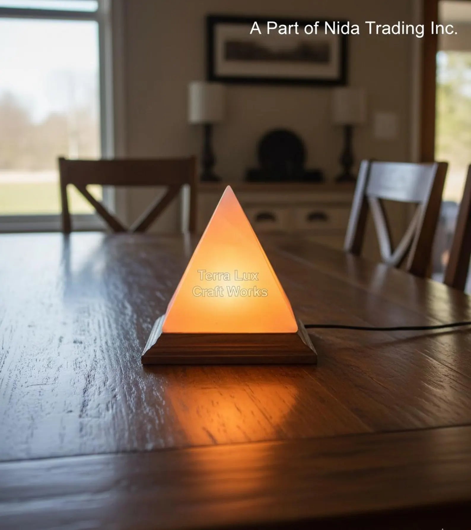 Himalayan Pink Salt Lamp Pyramid | Natural Crystal Rock Lamp | Handcrafted Wellness Decor