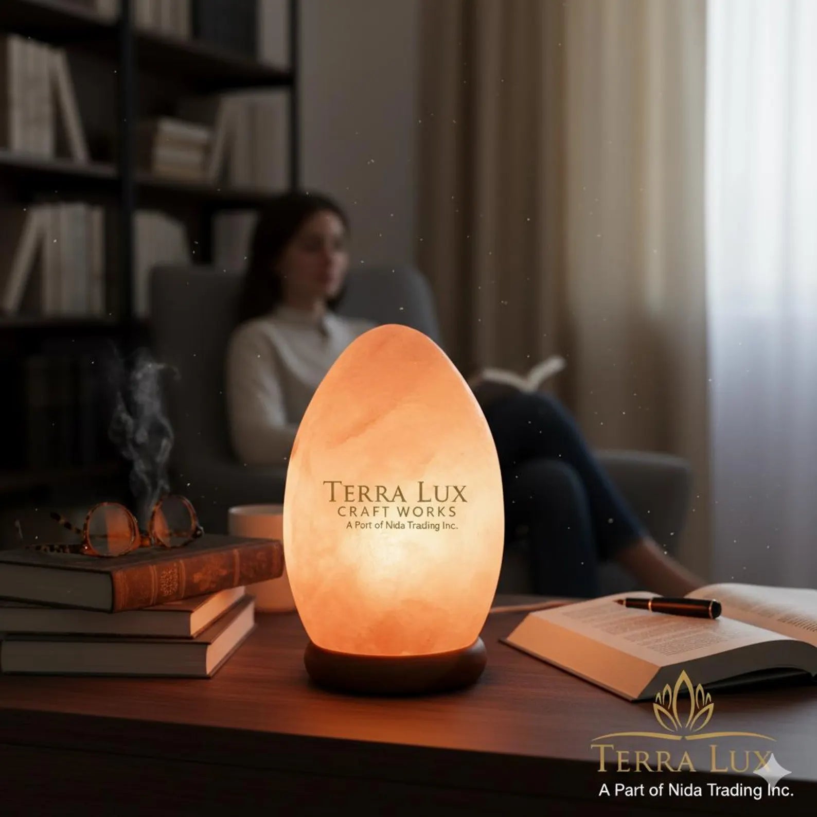 Egg Himalayan Salt Lamp - Air Purifier- Home Decor - Handcrafted Egg Shape - Gift