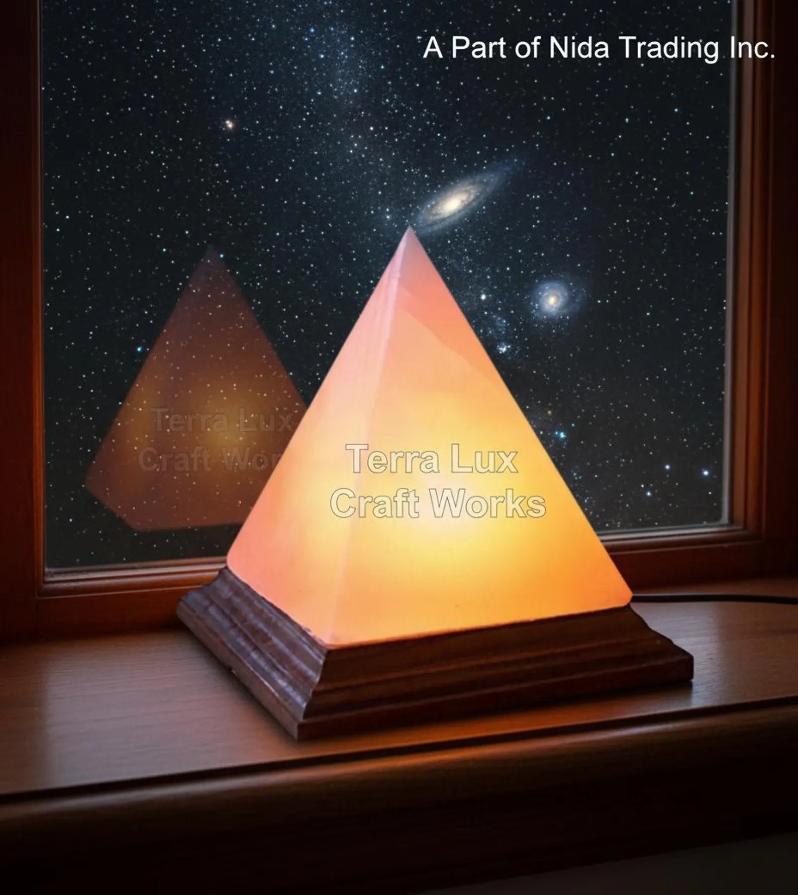 Himalayan Pink Salt Lamp Pyramid | Natural Crystal Rock Lamp | Handcrafted Wellness Decor