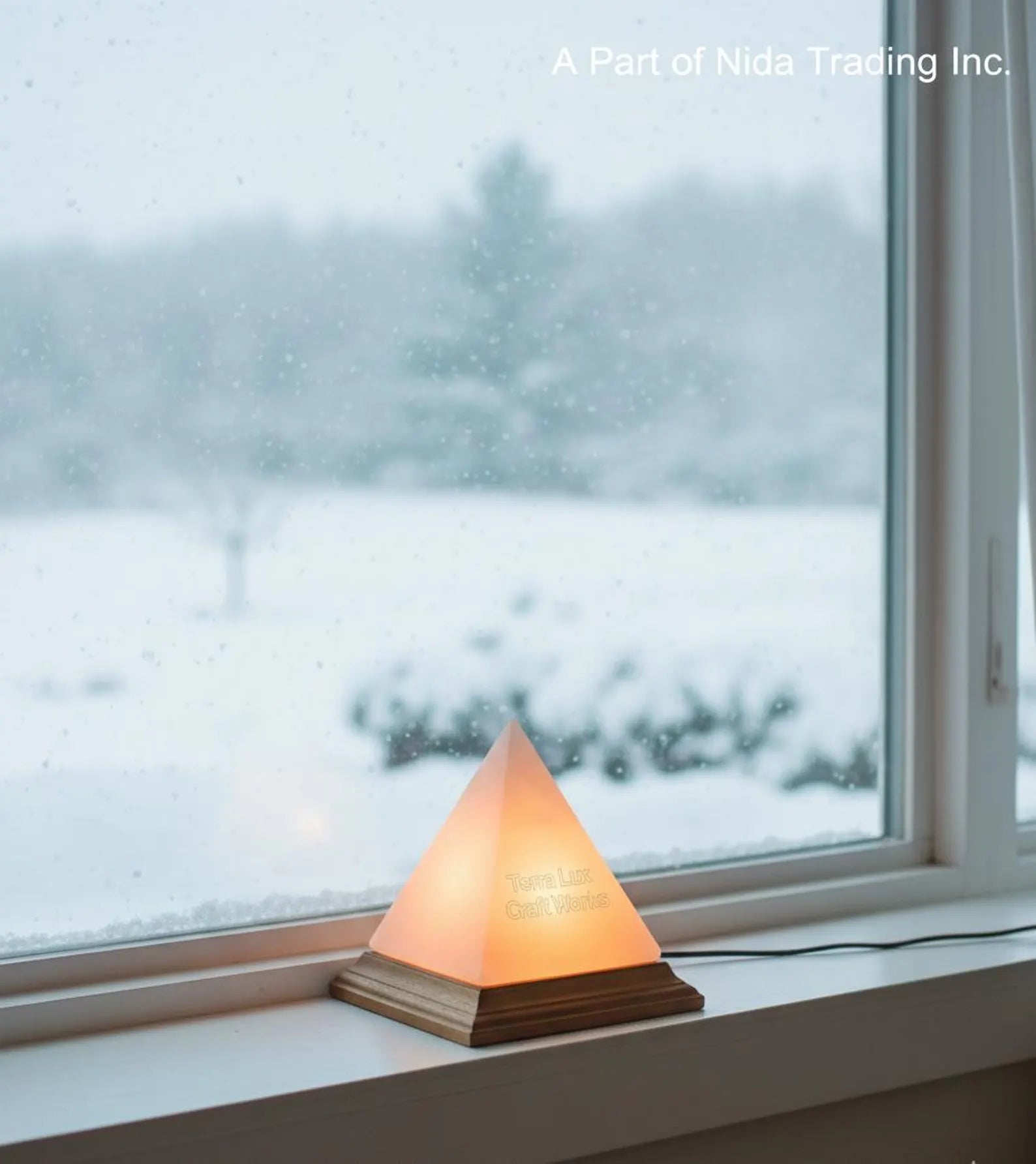 Himalayan Pink Salt Lamp Pyramid | Natural Crystal Rock Lamp | Handcrafted Wellness Decor