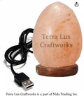USB Himalayan Salt Egg Lamp, Pink Crystal Night Light, Bedside Desk Decor, Gift