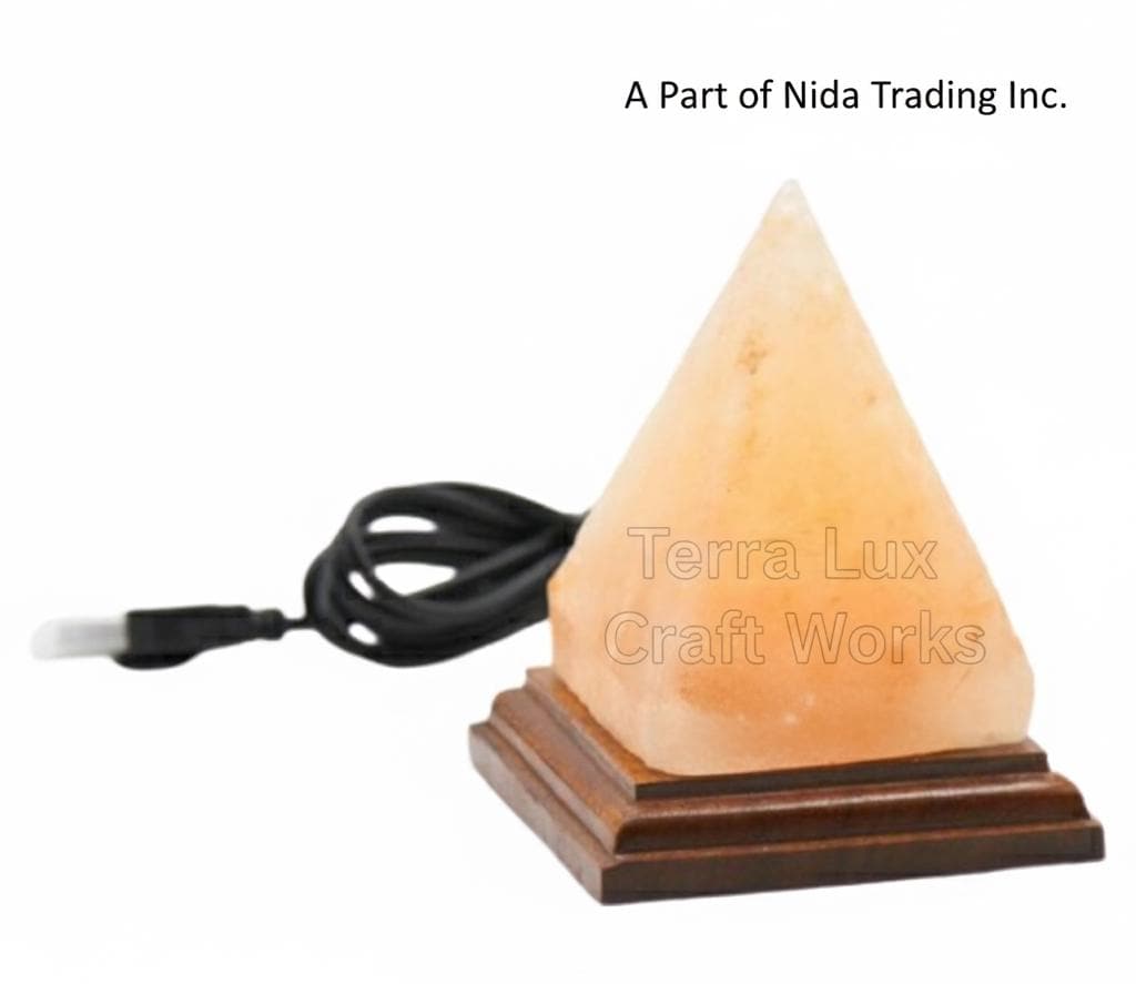 USB Pyramid LED Lamp, 3 Inch Night Light, Modern Desk Decor, Home Office Lighting