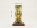 Handcrafted Bamboo Onyx Lamp 5x5x12, Natural Stone Lighting, Living Room Office Decor