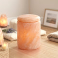 Himalayan Salt Cylinder Cremation Urn Set 4x6 5x7 8x11, Biodegradable Memorial Ashes Urn