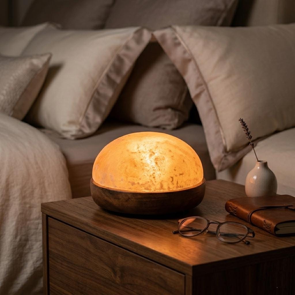 Himalayan  Salt Foot detox Lamp, Relaxing Spa Night Light, Home Decor Wellness Gift
