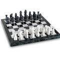 15 Inch Marble Chess Board Set, Black White Luxury Game Set with Velvet Box