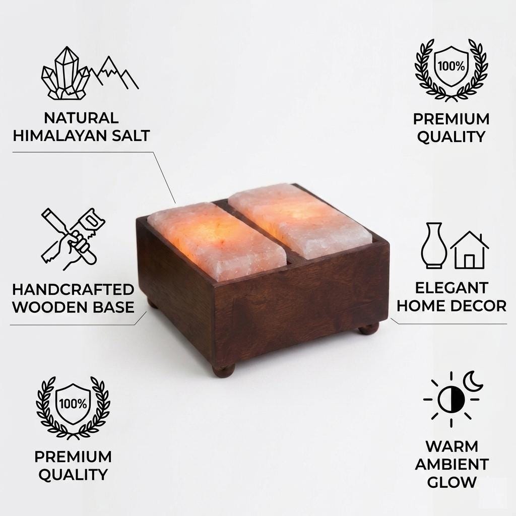 Himalayan Rock Salt Foot Lamp, Relaxing Spa Night Light, Home Decor Wellness Gift