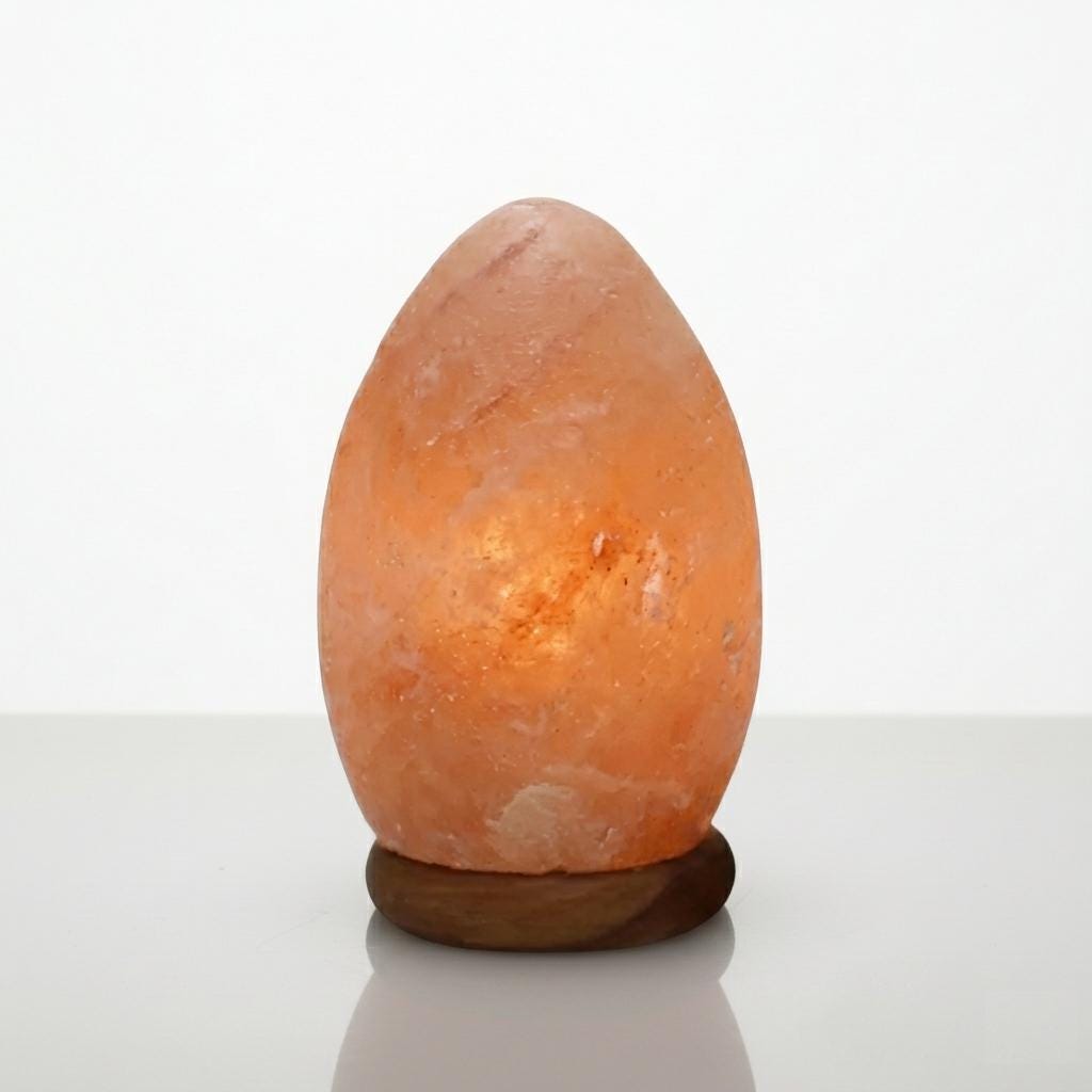 Himalayan Pink Salt Egg Lamp, 6 Inch Handcrafted Night Light, Home Decor Gift