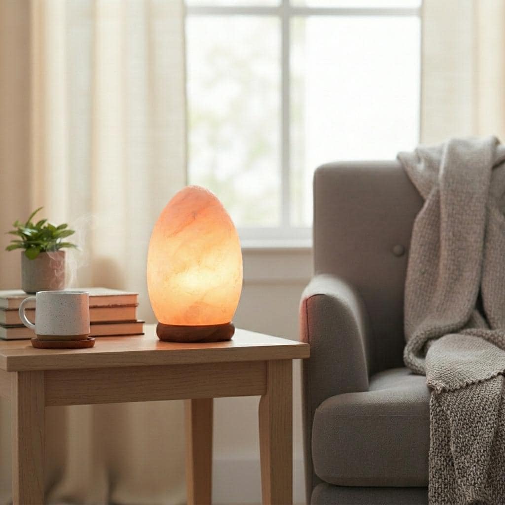 Himalayan Pink Salt Egg Lamp, 6 Inch Handcrafted Night Light, Home Decor Gift