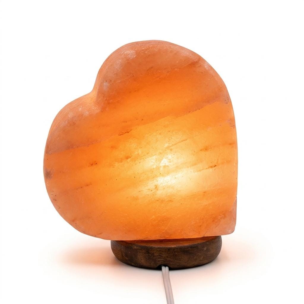 Heart Shaped Himalayan Pink Salt Lamp, Valentine Night Light, Romantic Home Decor Gift